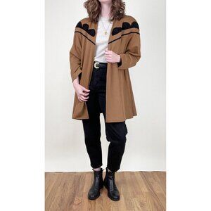 Vintage Wool Oversized Jacket Coat Tench Peacoat Preppy Eclectic Grandma 80s 90s